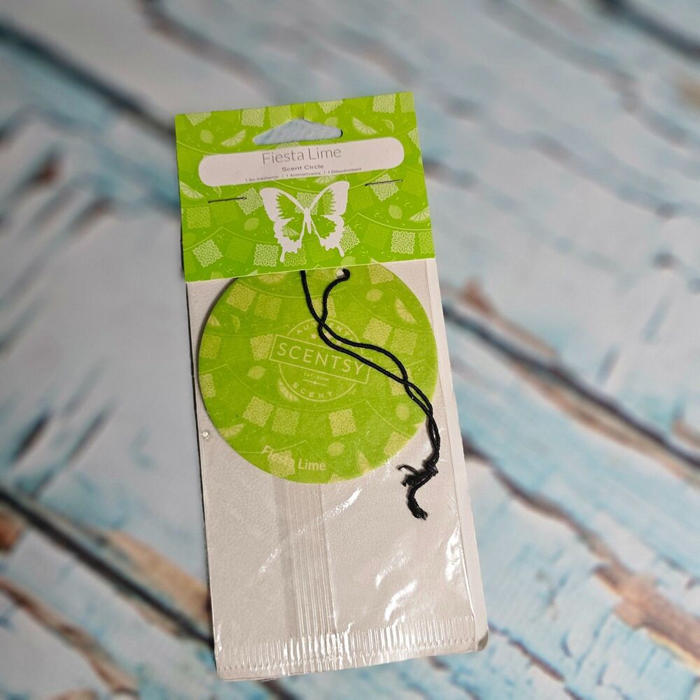 Scentsy Fiesta Lime Scent Circle Car Air Freshener Citrus Ginger New Retired